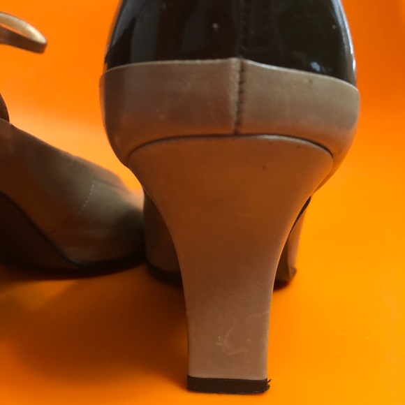 Prada 2000s Square Toe Heels Y2K gray leather - Picture 11 of 16